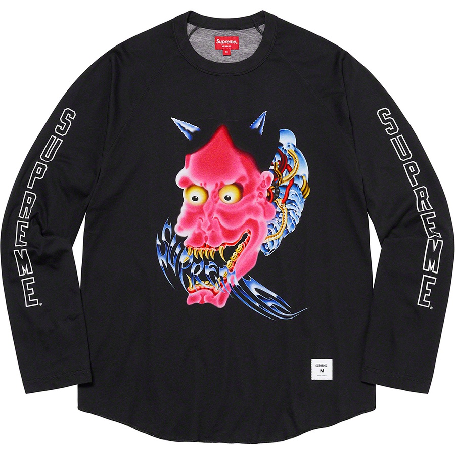 Supreme Demon Raglan L S Top (FW22) - Black
