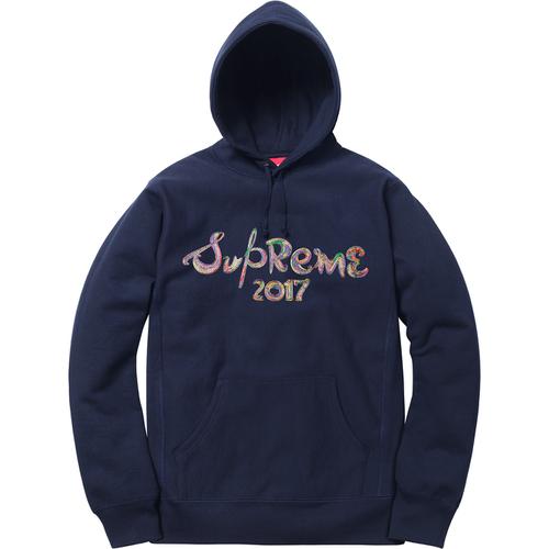 Supreme Brush Logo Hooded Sweatshirt (FW17) - $158