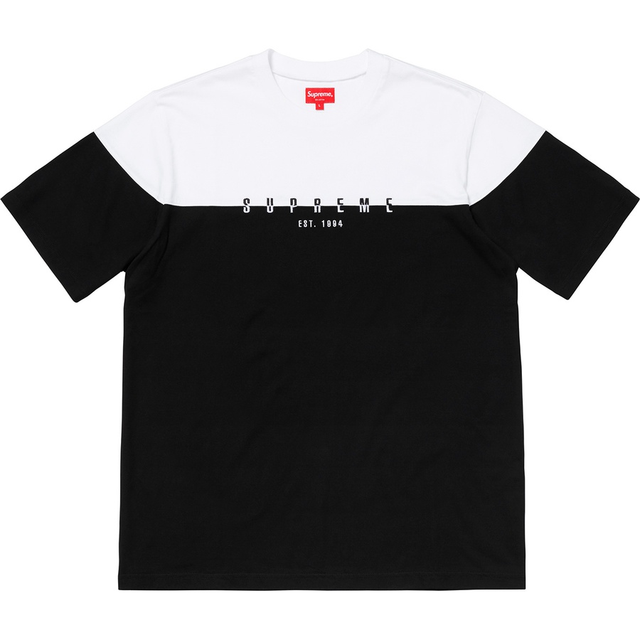 Supreme Split Logo S S Top (FW18) - Black - $88