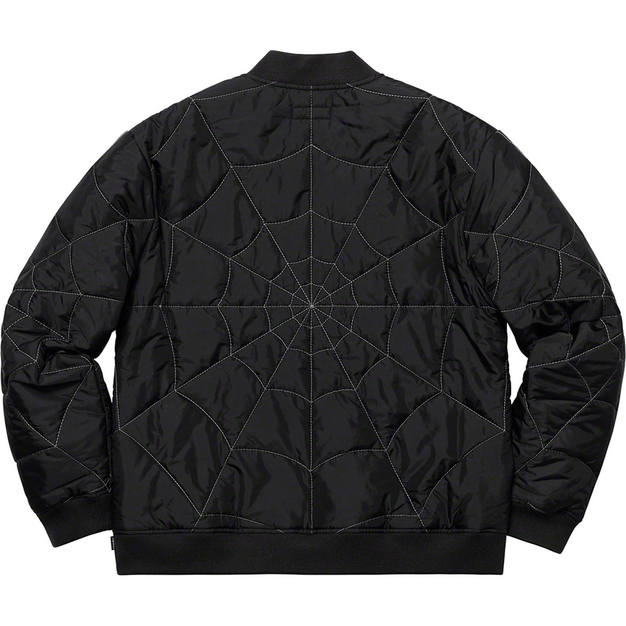 Supreme Spider Web Quilted Work Jacket (SS19) - Black - $218