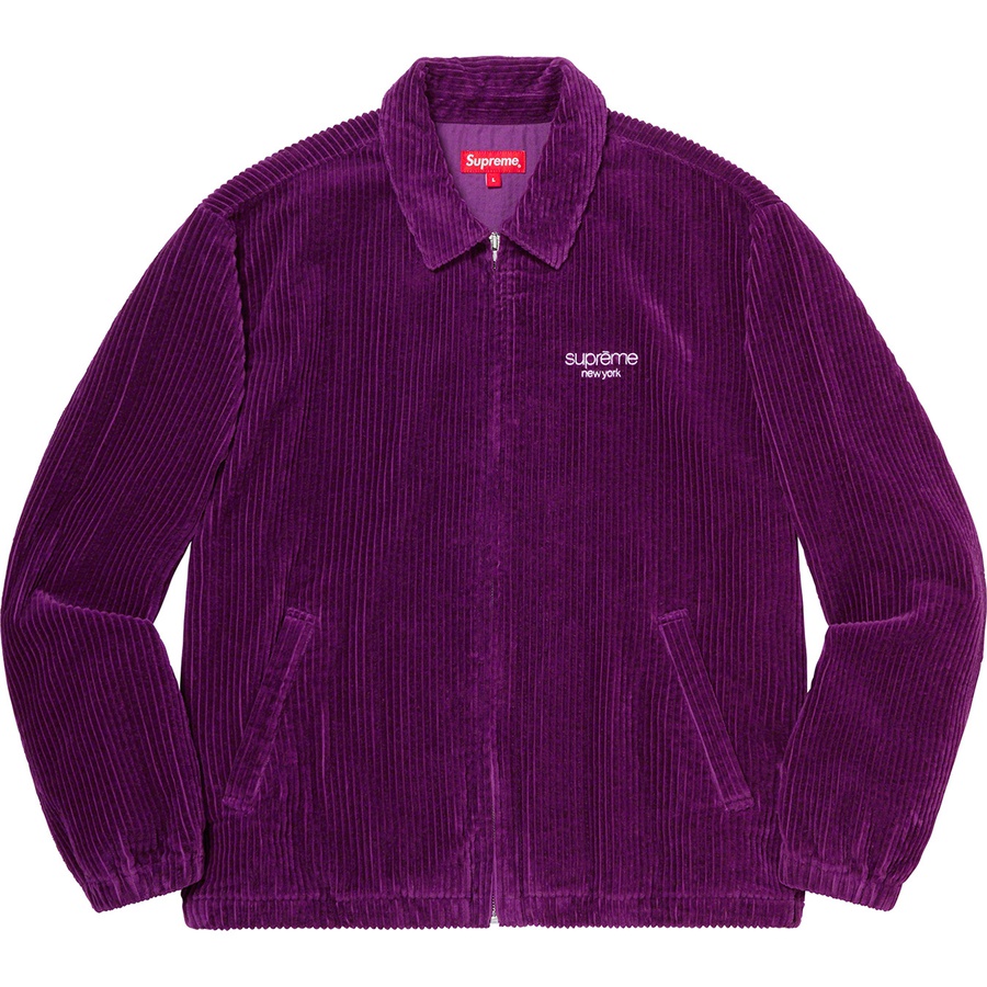 Supreme Wide Wale Corduroy Harrington Jacket (SS20) - Purple - $188