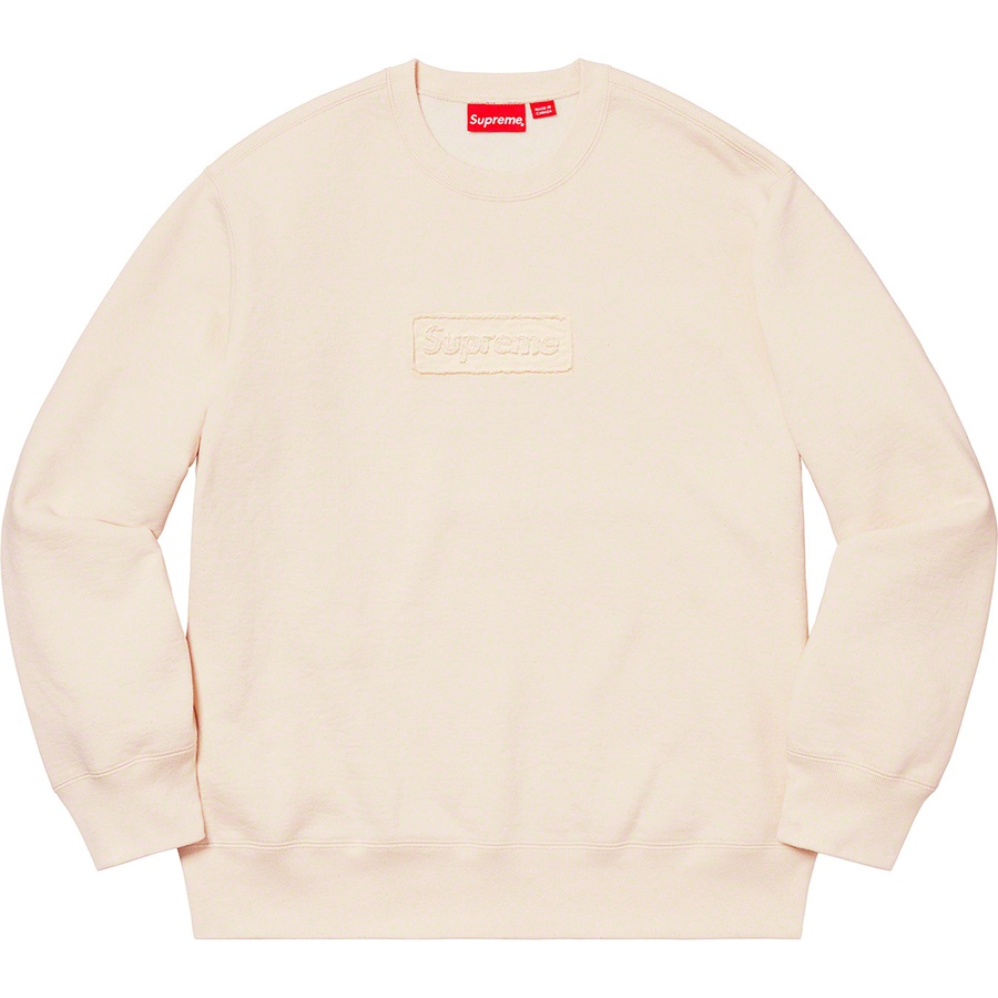 Supreme Cutout Logo Crewneck (SS20) - Natural - $158