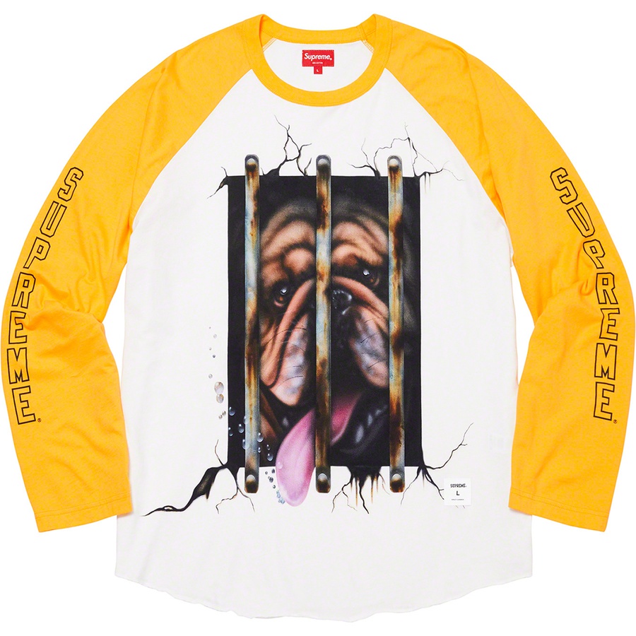 Supreme Dog Raglan L S Top (SS20) - Yellow - $98