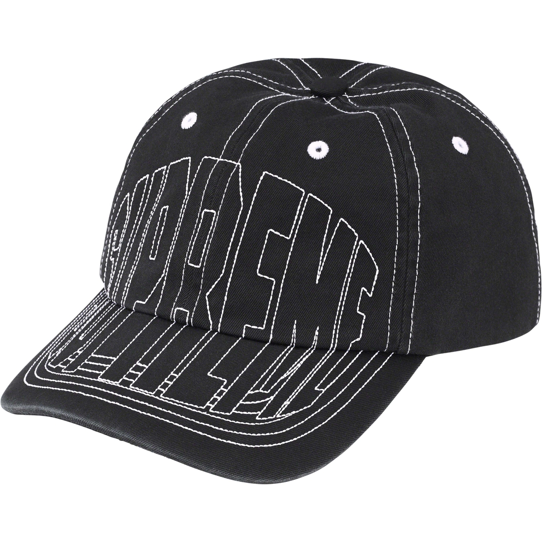Supreme Visor Stitch 6-Panel (SS23) - Black - $48