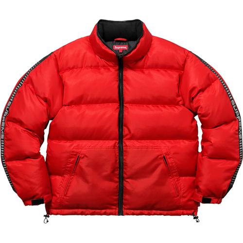 Supreme Reflective Sleeve Logo Puffy Jacket (FW17) - $328