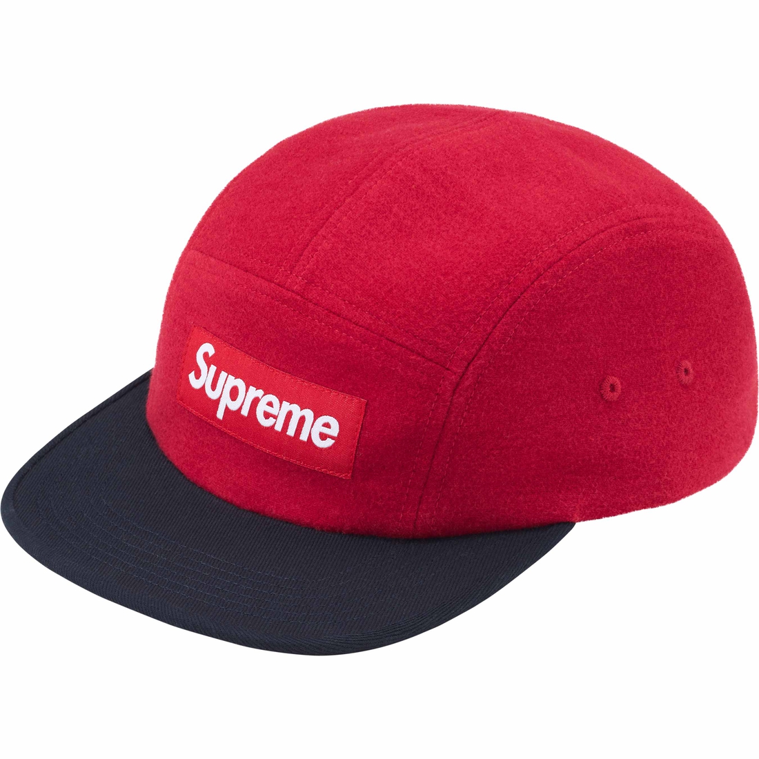 Supreme 2-Tone Camp Cap (FW23) - Red - $48
