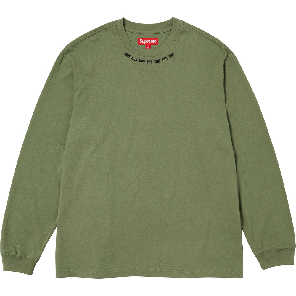 Supreme Collar Logo L S Top (FW23) - $88