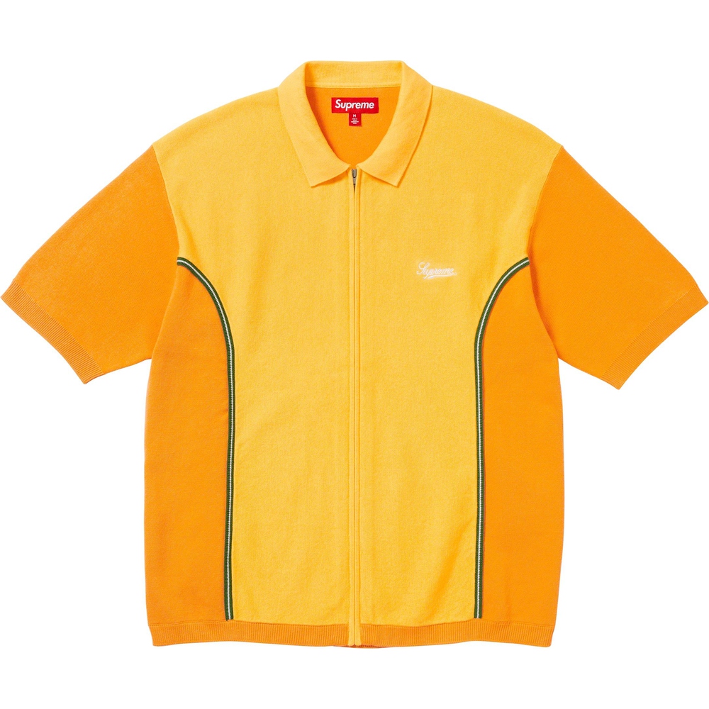 Supreme Piping Zip Up Polo (FW23) - $128
