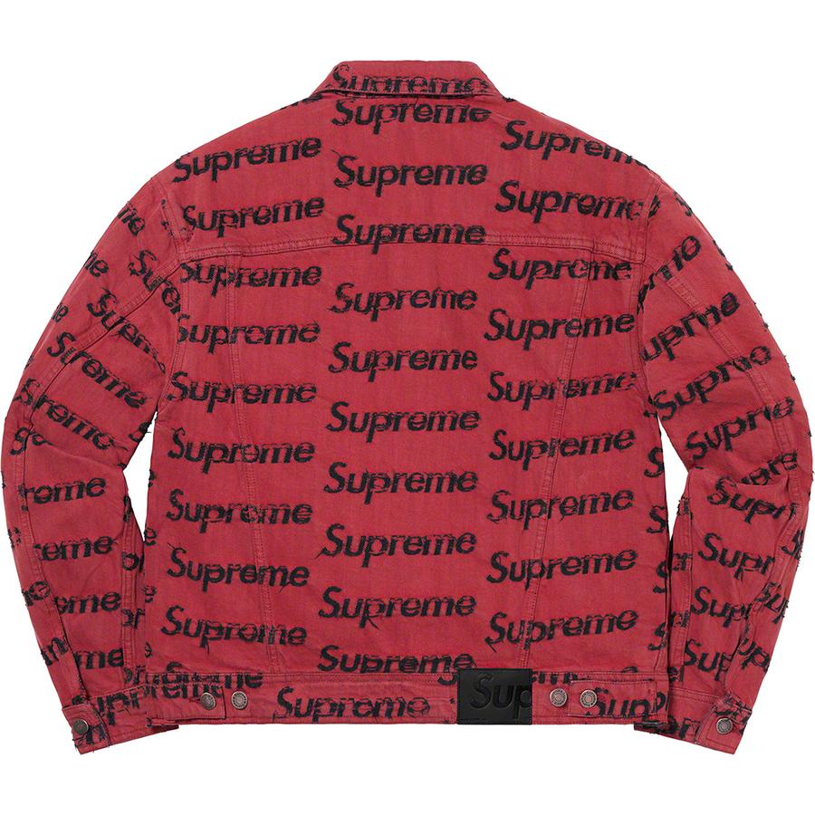 Supreme Frayed Logos Denim Trucker Jacket (SS21) - $238