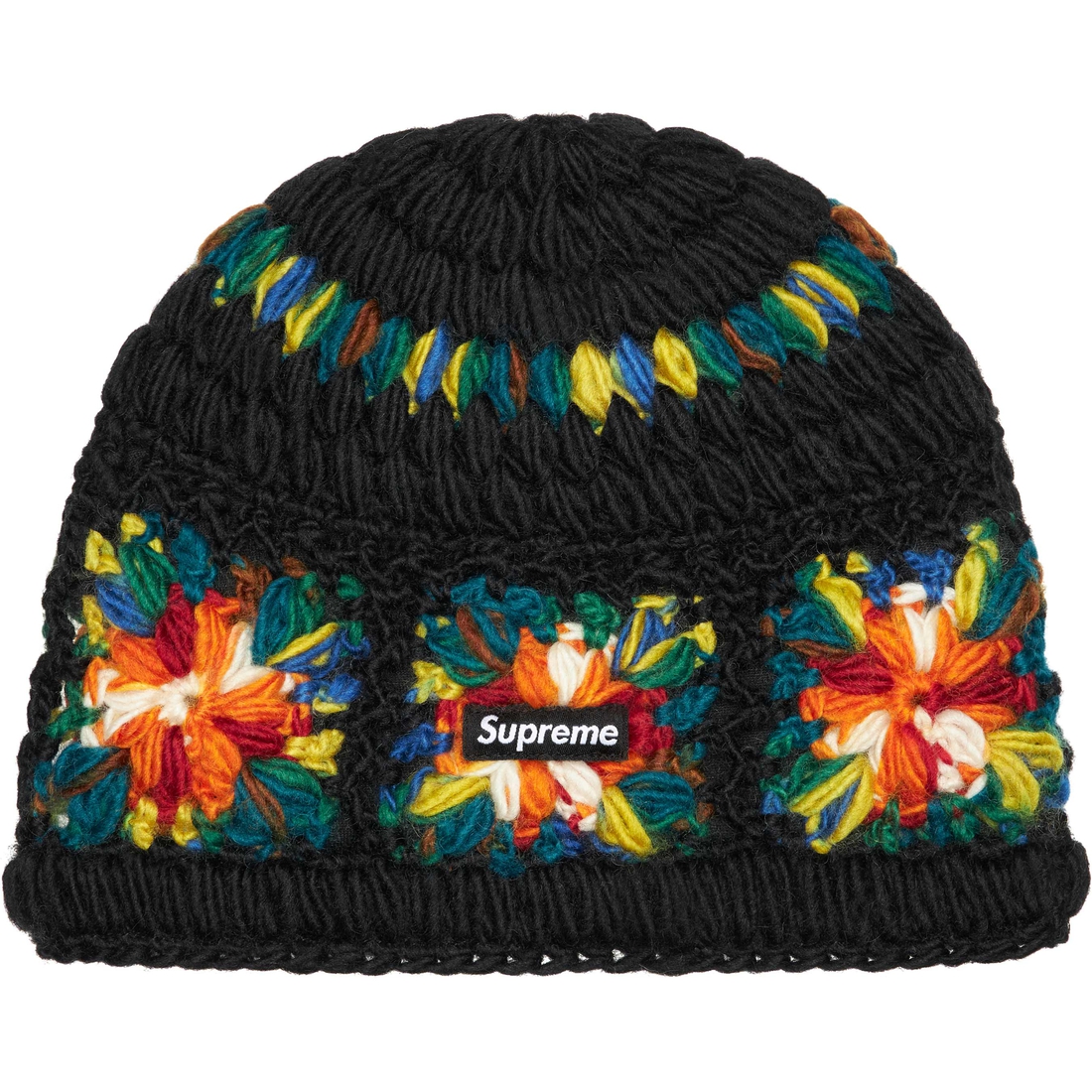 Supreme Crochet Beanie (SS25) - Black - $60