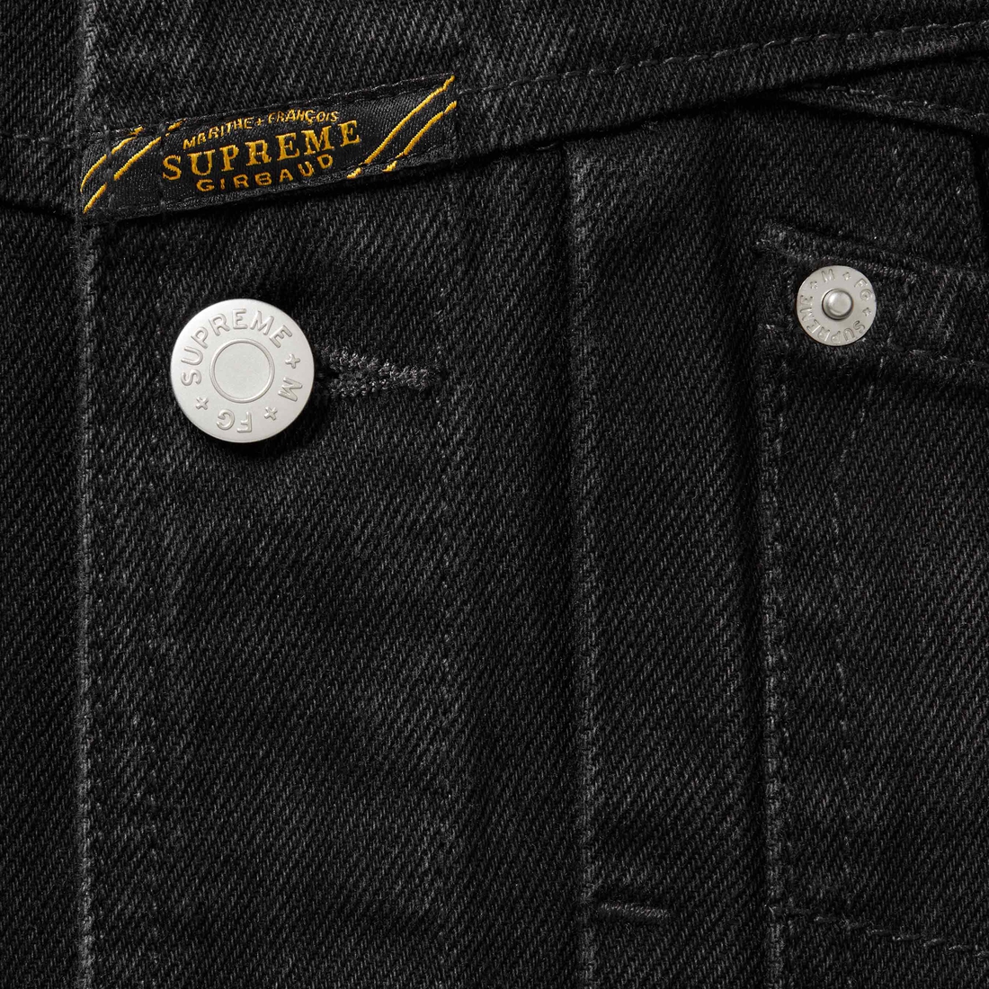Supreme Supreme Marithé + François Girbaud X-Seam Denim Trucker Jacket (SS25) - Black - $278